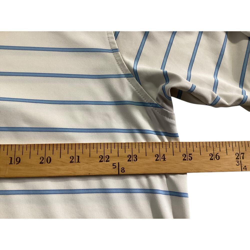 Peter Millar Summer Comfort Polo Shirt Mens Large Blue White Performance Golf - Picture 3 of 6